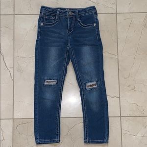 Girls Sequin accent skinny jeans